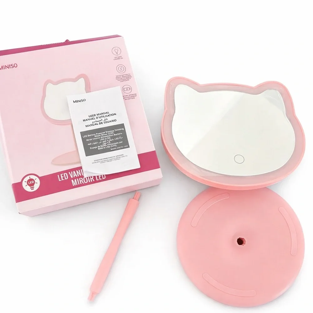 MINISO LED Cat Vanity Mirror – Pink | New in Box